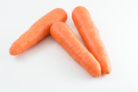 Carrots in isolated white background