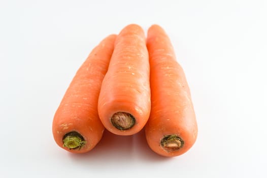Carrots in isolated white background