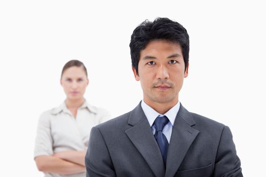 Business people posing with the arms crossed