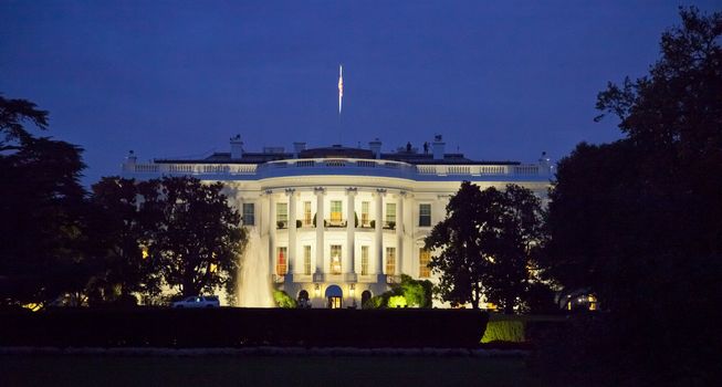 The White House in Washington D.C. at the night