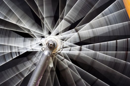 Abstract image of the rotating wheel