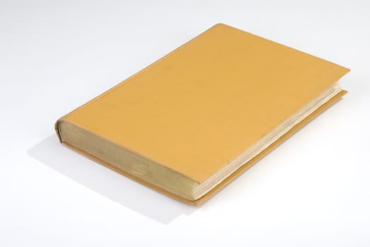 Blank old book cover yellow