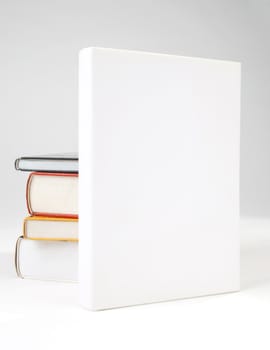 Four Blank book cover on white background