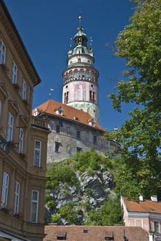 Cesky Krumlov the castle in the summer