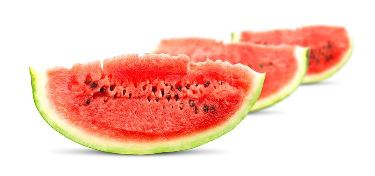 Big red watermelons isolated on white background
