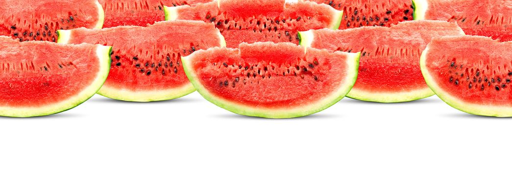 Big red watermelon isolated on white background