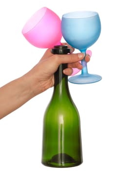 colored wine glasses for cocktails for party