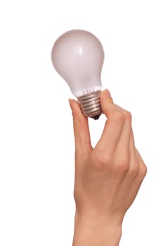 lamp in the woman's hand as a symbol of light