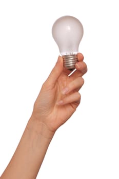 lamp in the woman's hand as a symbol of light