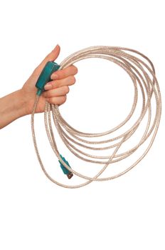 woman holding power USB cord in the hand