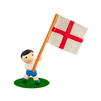 Child Football with the flag of England