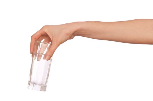 woman giving a glass with water to patient