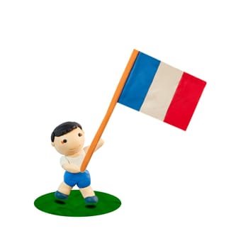 Child Football with the flag of France