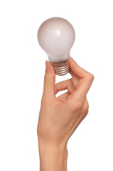 lamp in the woman's hand as a symbol of light