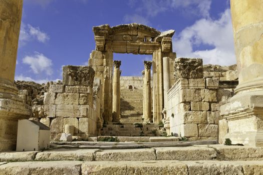 the cathedral at jerash, jordan