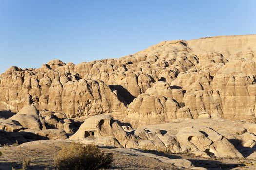 topography of the area at petra, jordan