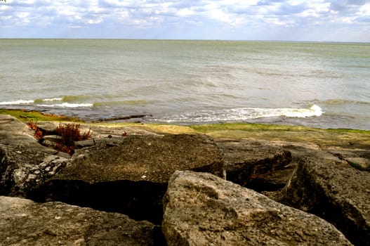 Rocks and water background