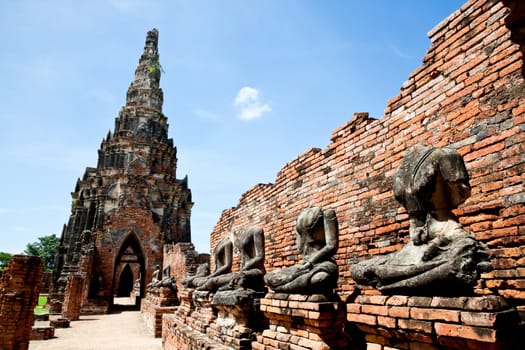 buddha image in ancient temple, ayutthaya, thailand