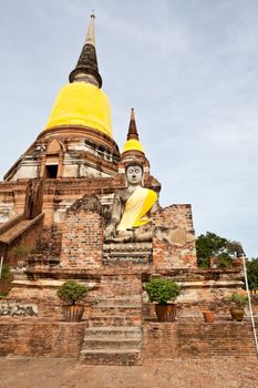 wat yai chai mongkol, ayutthaya, thailand