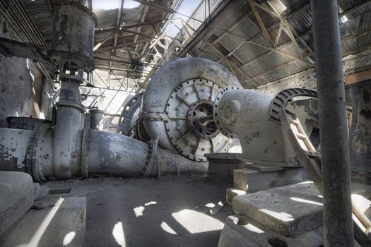 Old Abandoned Hydro Electric Power Plant Station in White River Falls Oregon