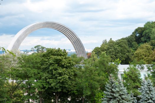 Monument of People's Friendship Arch in Kiev