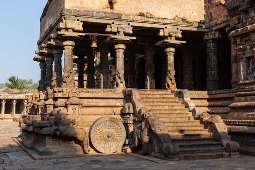Airavatesvara Temple, Darasuram, Tamil Nadu, India. One of Great Living Chola Temples - UNESCO World Heritage Site.