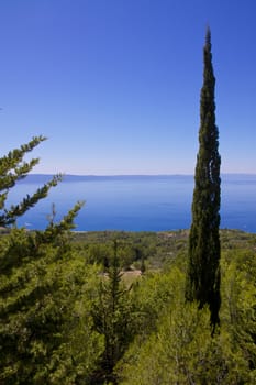 Scenic view of Dalmatian coast on Makarska Riviera in Croatia