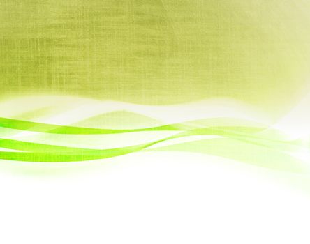 Green abstract background with dynamic wave