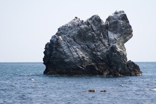 Rock in the sea survey in the Black Sea