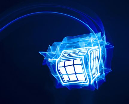 Abstract background - magic cube-rubik.