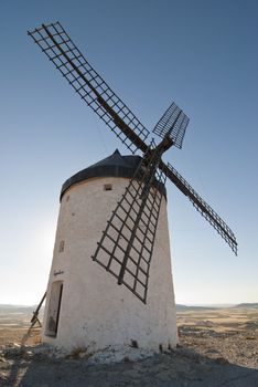 Traditional wind mills in the province of Toledo in Spain, which were reflected by Miguel de Cervantes in his "Don Quixote"