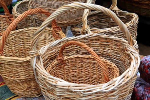 new baskets on rural market