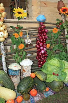 vegetable set on rural market