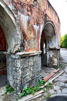 pillar of the old building