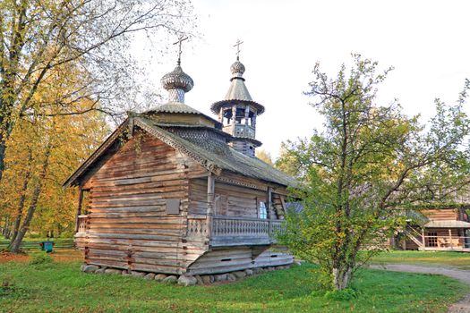 aging orthodox chapel in village