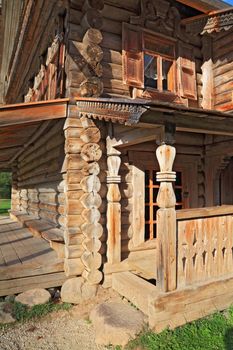 old wooden house in village