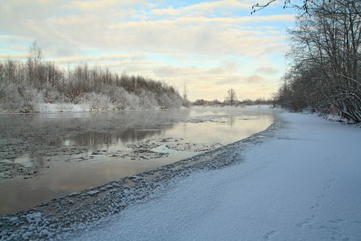 ice on river