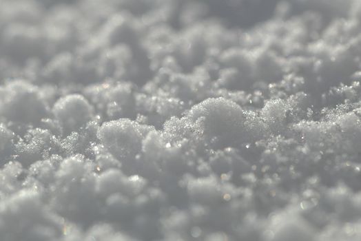 close-up of a snow surface, very shallow DOF!...........