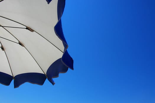 sunshade at the beach on a very sunny day