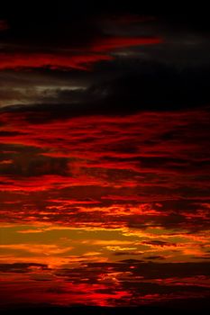 Dramatic sunset sky with spectacular clouds