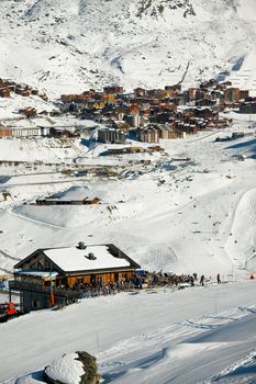 Ski resort in the French Alps