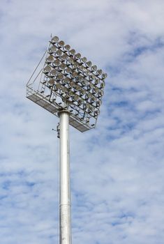 The Stadium Spot-light tower over Blue Sky