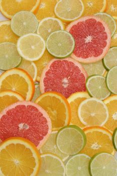 citrus fruits in slices...........