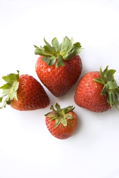 group of strawberry on white background