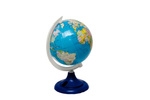 Small globe on a white background