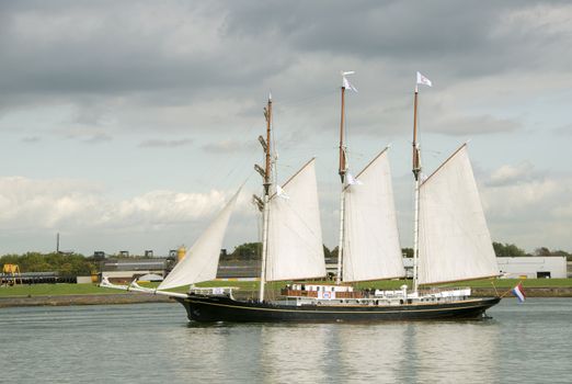 the gulden leeuw three mast sailing ship in the Nethrelands