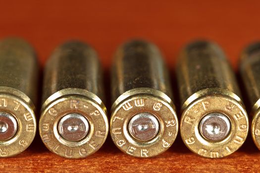 Set of bullets of hand gun