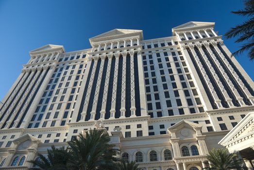 LAS VEGAS - SEPTEMBER 25: Caesars Palace facade on September 25, 2010 in Las Vegas. Caesars Palace is a luxury hotel and casino, containing 3.348 rooms on the famous Las Vegas Strip.