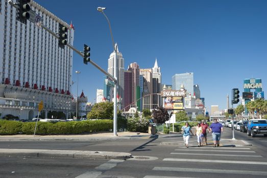 LAS VEGAS - SEPTEMBER 25: New York-New York resort on September 25, 2010. New York-New York are luxury hotels encroach almost 2,5 mil square feet and located on famous Las Vegas strip