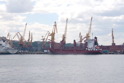 Sea Port in Odessa, Ukraine street shooting